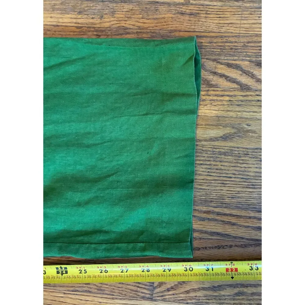ZARA Green Linen Belted Sleeveless Wide Leg Jumpsuit Overalls Women's Size Small